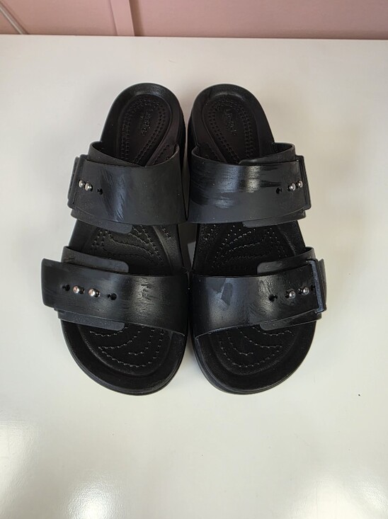CROCS Shoes - Crocs Brooklyn Double Strap Platform Sandals Black W8